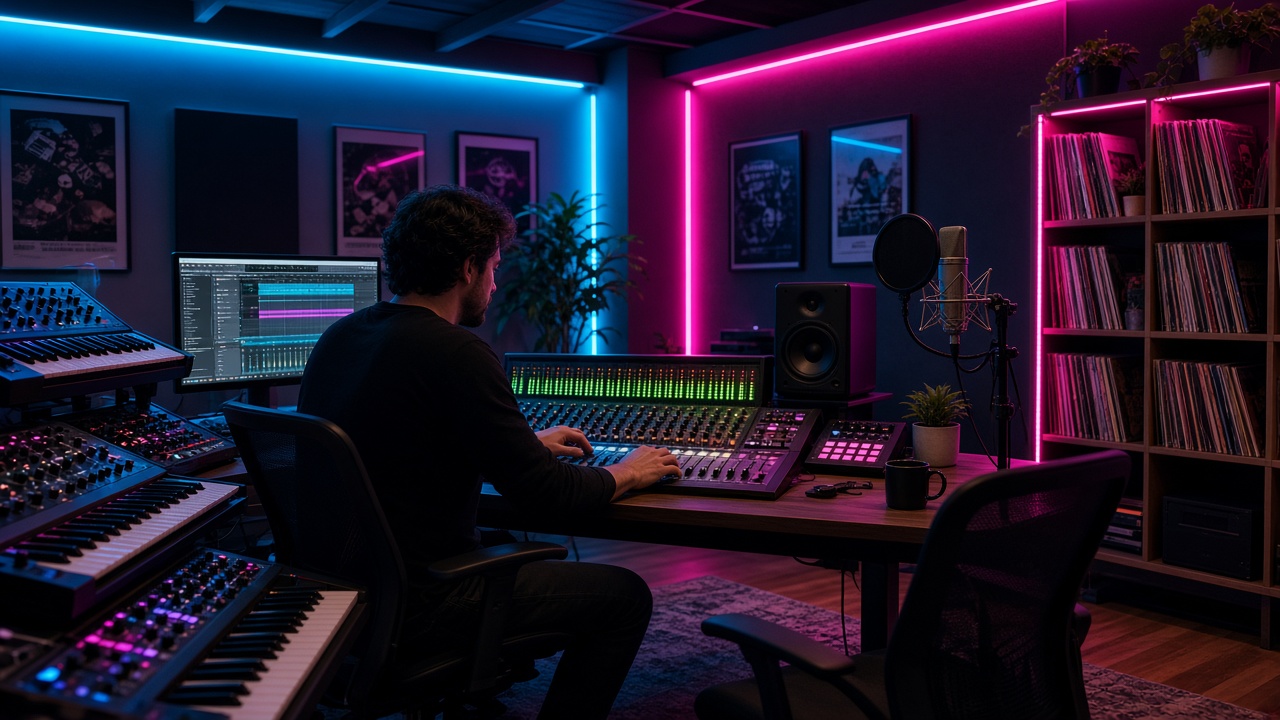 Producer in studio
